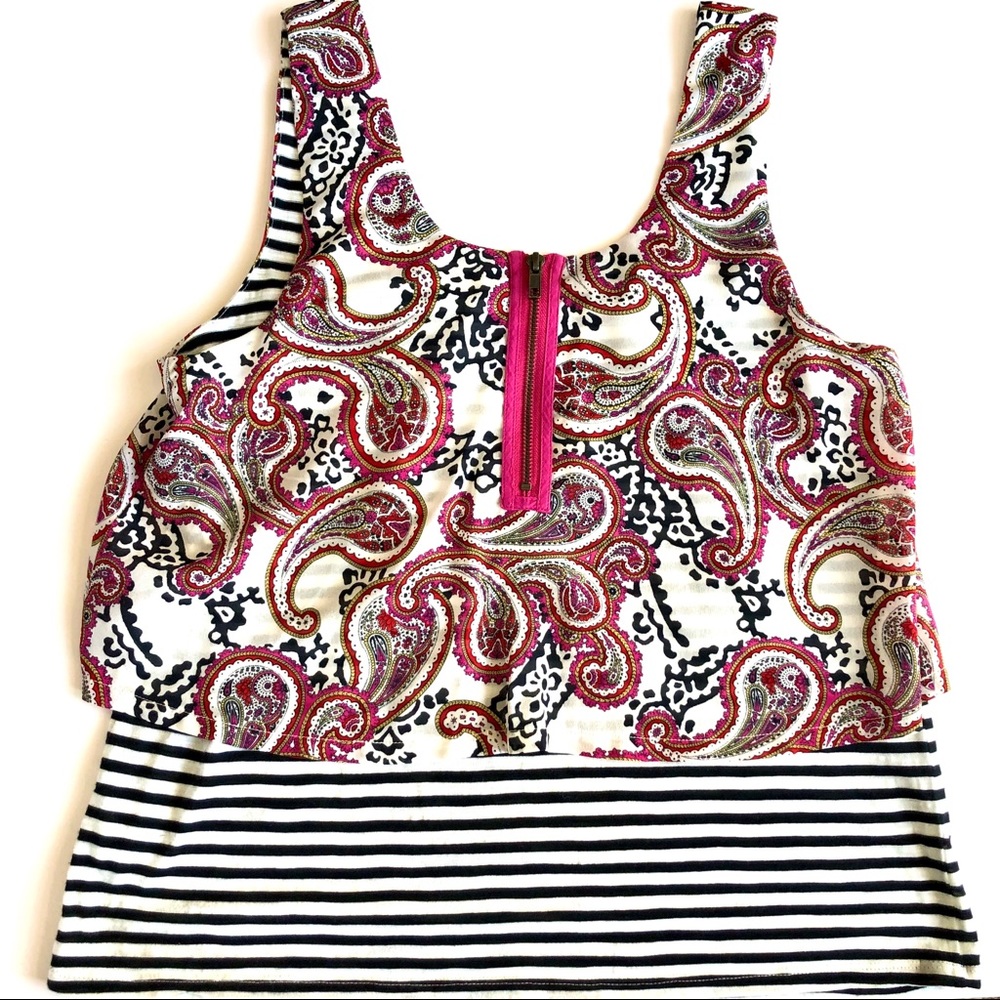 Anthropologie Meadow Rue Paisley Tank Top